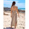 imageANRABESS Womens Swimsuit Cover Up Sleeveless Hollow Knit Bikini Swimwear Bathing Suit Coverup Crochet Beach DressKhaki
