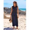 imageANRABESS Womens Swimsuit Cover Up Sleeveless Hollow Knit Bikini Swimwear Bathing Suit Coverup Crochet Beach DressNavy Blue