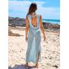 imageANRABESS Womens Swimsuit Cover Up Sleeveless Hollow Knit Bikini Swimwear Bathing Suit Coverup Crochet Beach DressSky Blue
