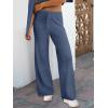 imageANRABESS Womens Two Piece Outfits Sweater Sets Waffle Knit Pullover Wide Leg Pants Tracksuit Sweatsuits Matching Lounge SetDeep Blue