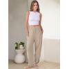 imageANRABESS Womens Wide Leg Palazzo Capri Pants 2025 Summer Casual Loose High Waisted Lounge Flowy Cropped Beach Work TrousersBeige