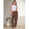 imageANRABESS Womens Wide Leg Palazzo Capri Pants 2025 Summer Casual Loose High Waisted Lounge Flowy Cropped Beach Work TrousersBrown