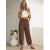 imageANRABESS Womens Wide Leg Palazzo Capri Pants 2025 Summer Casual Loose High Waisted Lounge Flowy Cropped Beach Work TrousersBrown