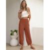 imageANRABESS Womens Wide Leg Palazzo Capri Pants 2025 Summer Casual Loose High Waisted Lounge Flowy Cropped Beach Work TrousersCaramel