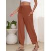imageANRABESS Womens Wide Leg Palazzo Capri Pants 2025 Summer Casual Loose High Waisted Lounge Flowy Cropped Beach Work TrousersCaramel