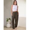 imageANRABESS Womens Wide Leg Palazzo Capri Pants 2025 Summer Casual Loose High Waisted Lounge Flowy Cropped Beach Work TrousersCoffee