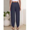 imageANRABESS Womens Wide Leg Palazzo Capri Pants 2025 Summer Casual Loose High Waisted Lounge Flowy Cropped Beach Work TrousersDark Blue