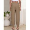imageANRABESS Womens Wide Leg Palazzo Capri Pants 2025 Summer Casual Loose High Waisted Lounge Flowy Cropped Beach Work TrousersKhaki
