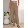 imageANRABESS Womens Wide Leg Palazzo Capri Pants 2025 Summer Casual Loose High Waisted Lounge Flowy Cropped Beach Work TrousersKhaki