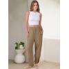 imageANRABESS Womens Wide Leg Palazzo Capri Pants 2025 Summer Casual Loose High Waisted Lounge Flowy Cropped Beach Work TrousersKhaki