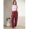 imageANRABESS Womens Wide Leg Palazzo Capri Pants 2025 Summer Casual Loose High Waisted Lounge Flowy Cropped Beach Work TrousersMaroon