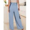 imageANRABESS Womens Wide Leg Palazzo Pants Belted High Waisted Business Casual Flowy Long Trousers with PocketsBlue