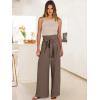 imageANRABESS Womens Wide Leg Palazzo Pants Belted High Waisted Business Casual Flowy Long Trousers with PocketsCoffee