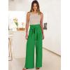 imageANRABESS Womens Wide Leg Palazzo Pants Belted High Waisted Business Casual Flowy Long Trousers with PocketsGreen