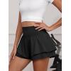 imageANRABESS Womens Workout Running Shorts 2 in 1 Flowy High Waisted Athletic Loose Short 2025 Cute Tennis Skorts with a PocketBlack