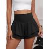 imageANRABESS Womens Workout Running Shorts 2 in 1 Flowy High Waisted Athletic Loose Short 2025 Cute Tennis Skorts with a PocketBlack