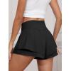 imageANRABESS Womens Workout Running Shorts 2 in 1 Flowy High Waisted Athletic Loose Short 2025 Cute Tennis Skorts with a PocketBlack