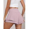imageANRABESS Womens Workout Running Shorts 2 in 1 Flowy High Waisted Athletic Loose Short 2025 Cute Tennis Skorts with a PocketLight Pink