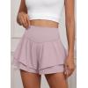 imageANRABESS Womens Workout Running Shorts 2 in 1 Flowy High Waisted Athletic Loose Short 2025 Cute Tennis Skorts with a PocketLight Pink