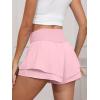 imageANRABESS Womens Workout Running Shorts 2 in 1 Flowy High Waisted Athletic Loose Short 2025 Cute Tennis Skorts with a PocketPink