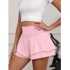 imageANRABESS Womens Workout Running Shorts 2 in 1 Flowy High Waisted Athletic Loose Short 2025 Cute Tennis Skorts with a PocketPink