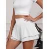 imageANRABESS Womens Workout Running Shorts 2 in 1 Flowy High Waisted Athletic Loose Short 2025 Cute Tennis Skorts with a PocketWhite