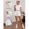 imageANRABESS Womens Workout Running Shorts 2 in 1 Flowy High Waisted Athletic Loose Short 2025 Cute Tennis Skorts with a PocketWhite