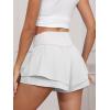 imageANRABESS Womens Workout Running Shorts 2 in 1 Flowy High Waisted Athletic Loose Short 2025 Cute Tennis Skorts with a PocketWhite