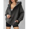 imageANRABESS Womens Zip Up Hoodies Oversized Sweatshirt Long Sleeve Fleece Jackets Coat Workout Y2K Outfits 2025 Fall TrendyDeep Grey