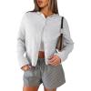 imageANRABESS Cardigan Sweaters for Women Cropped Lightweight Long Sleeve Casual Button Down Knit Cute Y2k Trendy Outfit 2025 FallLight Grey