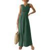 imageANRABESS Jumpsuits for Women Summer Dressy Casual Linen Romper Sleeveless V Neck High Waist Wide Leg Beach Vacation OutfitsGrass