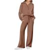 imageANRABESS Women 2 Piece Outfits Sweatsuit Oversized Sweatshirt Sweatpants Tracksuit Sweat Lounge Matching Set 2025 Fall TrendyBurnt Brown