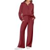 imageANRABESS Women 2 Piece Outfits Sweatsuit Oversized Sweatshirt Sweatpants Tracksuit Sweat Lounge Matching Set 2025 Fall TrendyRed