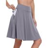 imageANRABESS Women Knee Length Tennis Golf Skorts Skirts Summer High Waisted Athletic Skirt Casual Travel Builtin Shorts ClothesGray