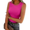 imageANRABESS Womens High Neck Tank Tops Stretchy Sleeveless Racerback Sexy Slim Fit Basic Tee Shirts Y2K Trendy Summer OutfitsHot Pink