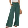 imageANRABESS Womens Linen Pants 2025 Summer Casual Loose Wide Leg Palazzo Pants High Waist Flowy Beach Trousers Work OutfitsGreen