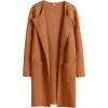 imageANRABESS Womens Open Front Knit Lightweight Cardigan Casual Long Coatigan Sweater Lady Jacket Coat 2025 Fall OuterwearOrange Rust