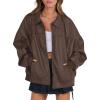 imageANRABESS Womens Oversized Leather Jackets Faux Suede Fall Fashion Motorcycle Coats Winter Outfits Clothes 2025 Brown Medium