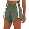 imageANRABESS Womens Running Shorts Quick Dry High Waisted Summer Athletic Workout Tennis Shorts Gym Sporty Lightweight ShortsArmy Green