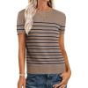 Deep Khaki Navy Blue Stripe