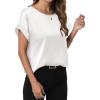 imageANRABESS Womens Summer Dressy Casual Short Sleeve Shirts Crewneck Silk Satin Business Office Work Blouse TopsWhite
