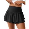 imageANRABESS Womens Workout Running Shorts 2 in 1 Flowy High Waisted Athletic Loose Short 2025 Cute Tennis Skorts with a PocketBlack