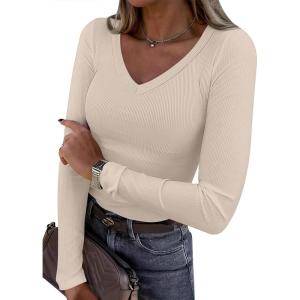 imageANRABESS Long Sleeve Shirts for Women V Neck Ribbed Knit Slim Fall Basic Tshirts Going Out Tops 2025 Casual Trendy ClothesBeige