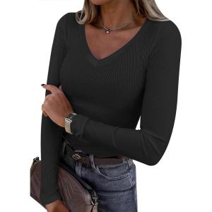 imageANRABESS Long Sleeve Shirts for Women V Neck Ribbed Knit Slim Fall Basic Tshirts Going Out Tops 2025 Casual Trendy ClothesBlack