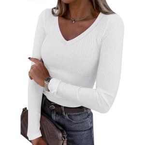imageANRABESS Long Sleeve Shirts for Women V Neck Ribbed Knit Slim Fall Basic Tshirts Going Out Tops 2025 Casual Trendy ClothesWhite