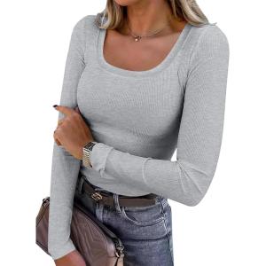 imageANRABESS Womens Long Sleeve Tops Casual Scoop Neck Ribbed Knit TShirt Slim Fitted Basic Tee Shirts 2025 Fall Trendy ClothesGrey