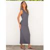 imageANRABESS 2 Piece Sweater Skirt Sets for Women Sleeveless V Neck Ribbed Vest Tops Knits Casual Midi Dresses 2025 Summer OutfitGrey Purple