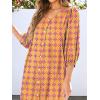 imageANRABESS Boho Maxi Dresses for Women Summer Puff Sleeve V Neck Flowy Long Casual Dress with Pockets 2025 Vacation OutfitsFloral Purple Yellow