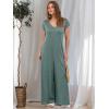 imageANRABESS Jumpsuits for Women 2025 Summer Casual Loose Cap Sleeve Crewneck Wide Leg Rompers Jumper One Piece Beach OutfitsGreen