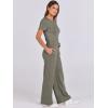 imageANRABESS Jumpsuits for Women Casual Summer 2025 Short Sleeve Loose Wide leg Pants Dressy Romper Jumpers One Piece OutfitsArmy Green